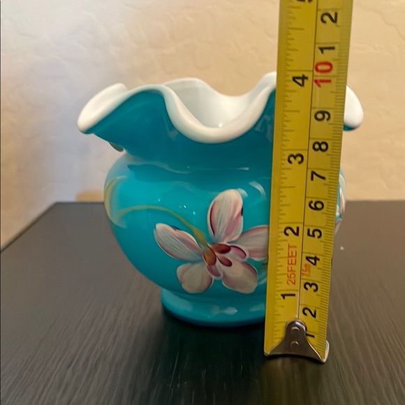 Fenton Small Blue Floral Vase - Picture 9 of 9